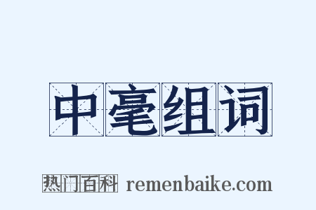 中毫组词是什么意思的图片